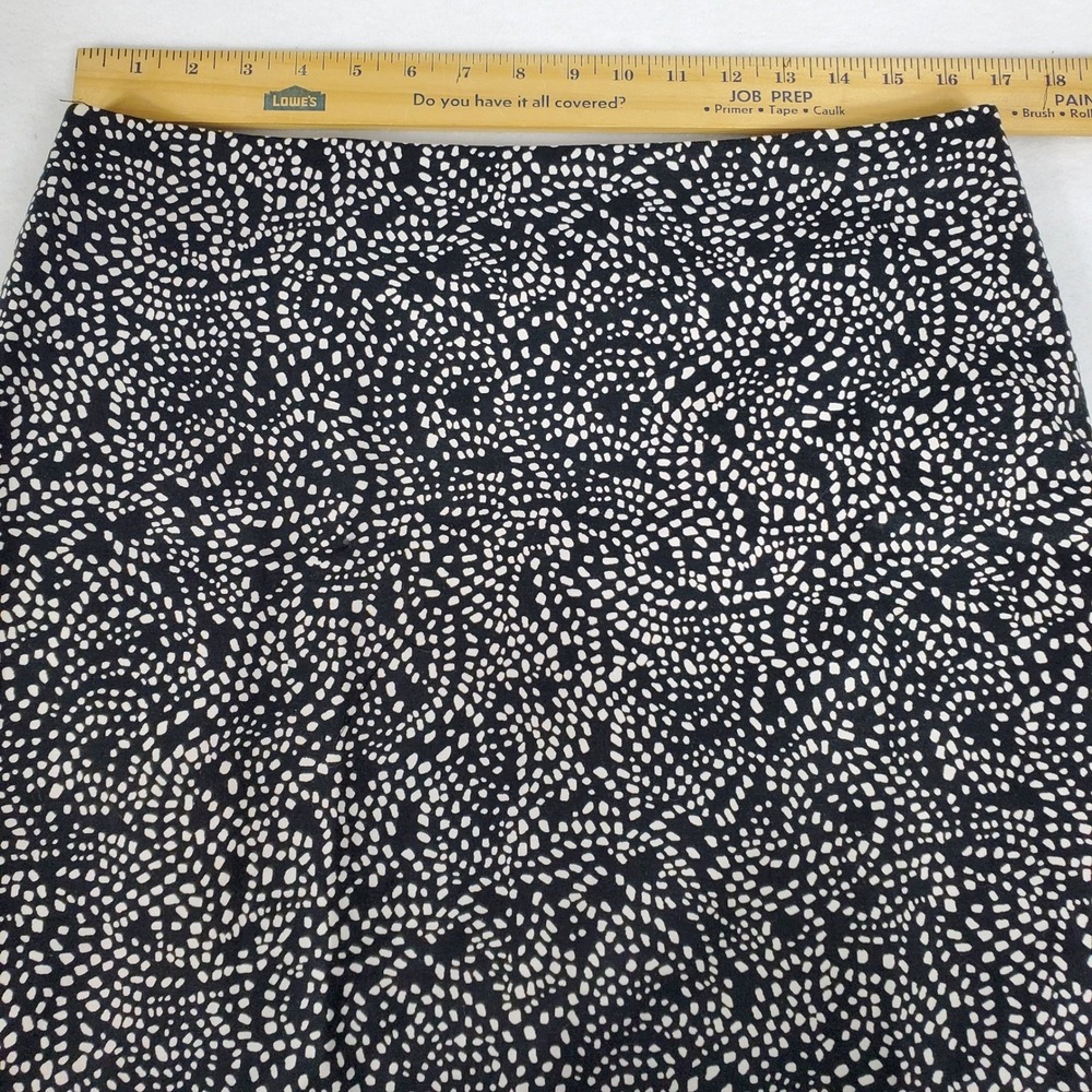 Liz Claiborne Womens‎ Black White Abstract Dot Cotton Pencil Skirt Size 12 Lined - Picture 8 of 9